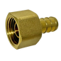 1/2 inch Pex x 1/2 inch Female Swivel Adapter Brass Measuring QTY 5 Specifically Pex Barb Crimp FNPT