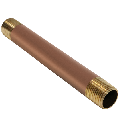 1/2 in x 6 in Red Brass Nipple 3/4 in x 1-3/8 in Red Brass Nipple Measuring 1/2 inch x 6 inch Specifically Brass NippleBrass Nipple