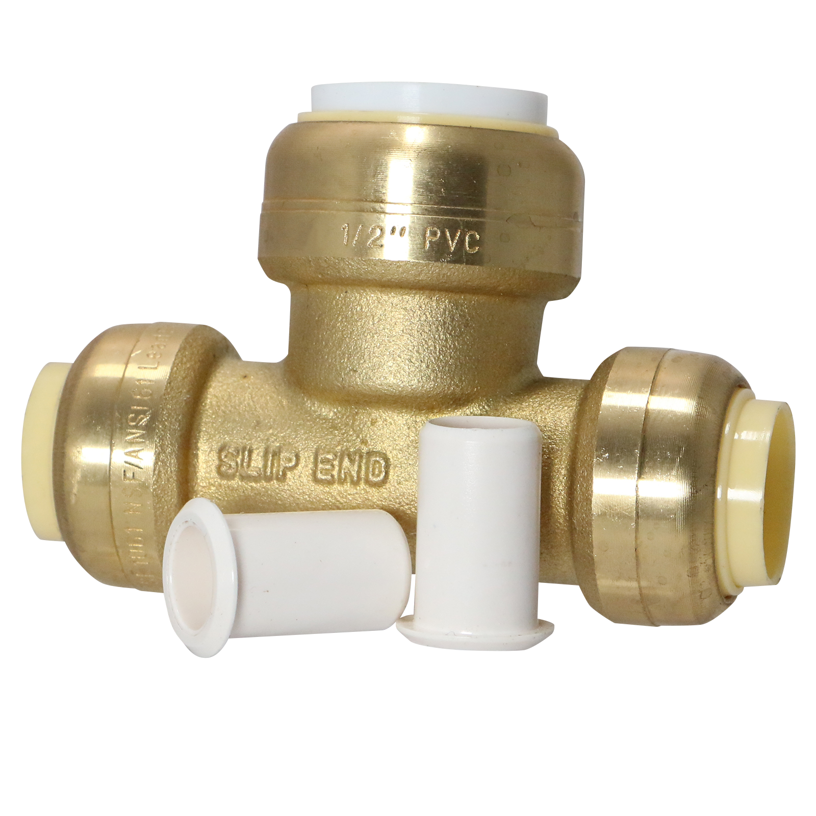  1/2" CTS x 1/2" CTS x 1/2" PVC Push Fit Tee 1/2" PVC x 1/2" PVC x 1/2" CTS Push Fit Tee Measuring 1/2" CTS x 1/2" CTS x 1/2" PVC Specifically Push Fit PVC to CTS TeePush Fit PVC to CTS Tee