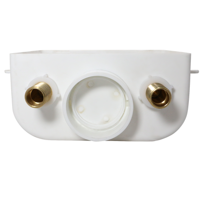  1 Pc Premium Washing Machine Outlet Box with Center Drain 1/2 Inch MIP / Sweat x 3/4 inch MHT Premium Washing Machine Outlet Box – 1/2" MIP/Sweat x 3/4" MHT White with Hammer Arrestor Measuring 1/2" MIP x 3/4 MHT Specifically washing machine outletwashing machine outlet