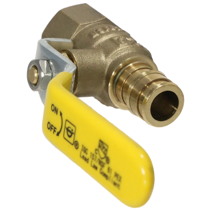 Pex-A Expansion FNPT Ball Valve Measuring Pex A 1/2" x 1/2" Female NPT Ball Valve Specifically Pex A Female NPT Ball Valve