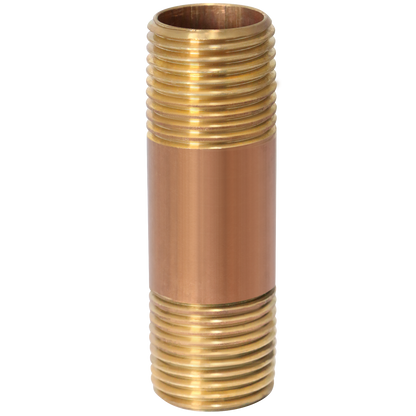  Red Brass Nipple | 1/2 in x 2-1/2 in 1 Pc Premium Washing Machine Outlet Box with Center Drain 1/2 Inch MIP / Sweat x 3/4 inch MHT Measuring 1/2" x 2-1/2" Specifically Red Brass Nipplewashing machine outletwashing machine outlet