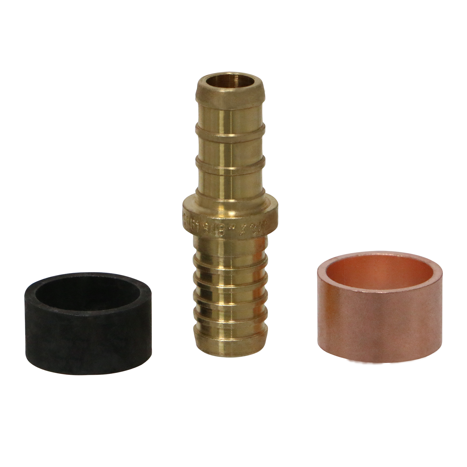  Pex PB (polybutylene) Slicing coupling with ring Measuring Pex 3/8" x 3/8" PB (polybutylene) Slicing coupling with ring Specifically Pex PB Slicing Coupling with Ring