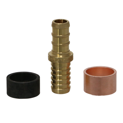  Pex PB (polybutylene) Slicing coupling with ring Measuring Pex 3/8" x 3/8" PB (polybutylene) Slicing coupling with ring Specifically Pex PB Slicing Coupling with Ring