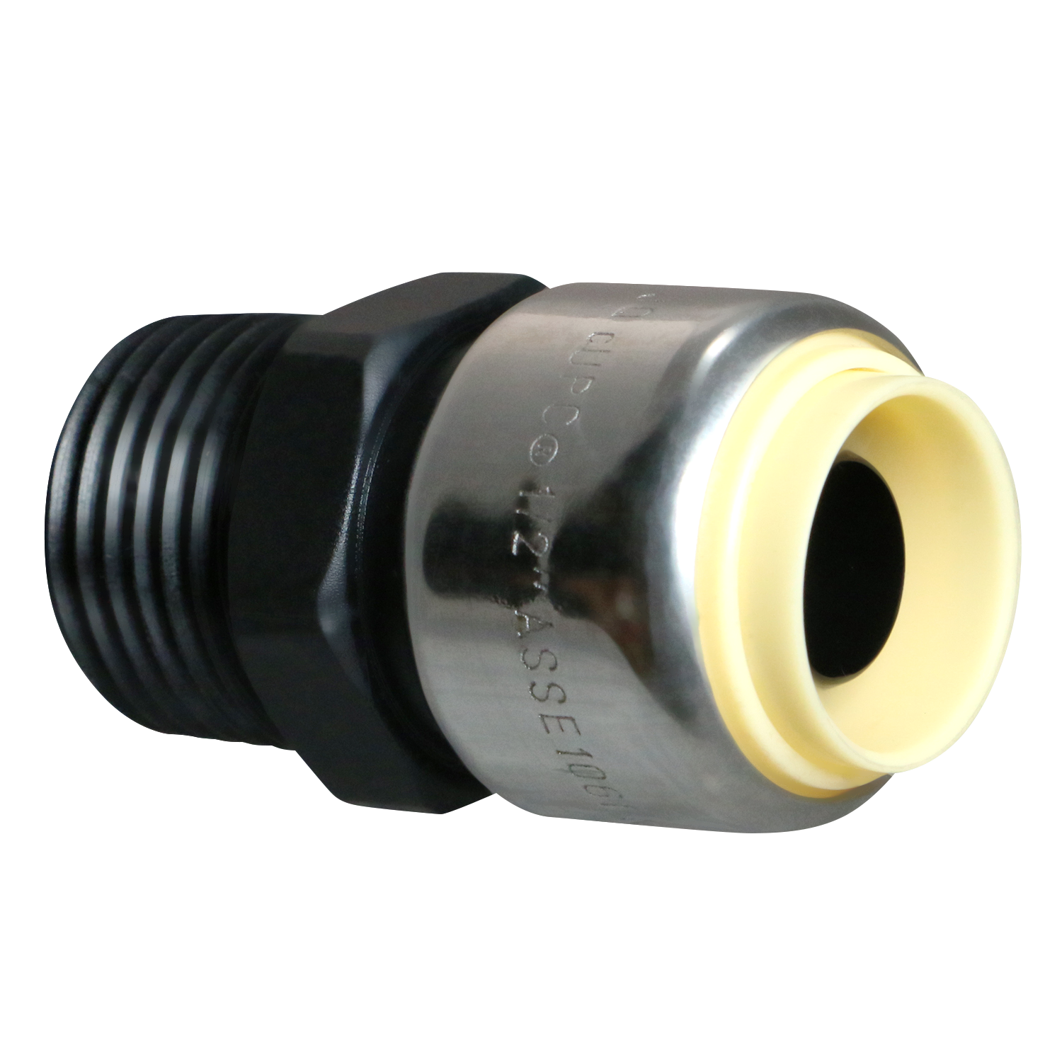  1/2" Push Fit Male Adapter Push To Connect Adapter PPSU Plastic 1/2" Push Fit Cap Push To Connect Cap PPSU Plastic Measuring 1/2" Specifically Push Fit Plastic AdapterPush Fit Plastic Cap