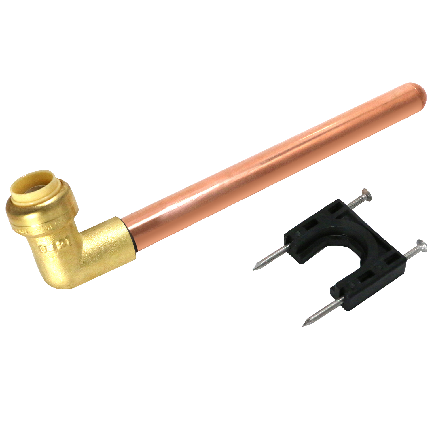  1/2" Push Fit Stub Out Elbow 8 Inch Measuring 1/2" Push Fit, 8" Long Specifically Push Fit Stub OutPush Fit Slip Coupling