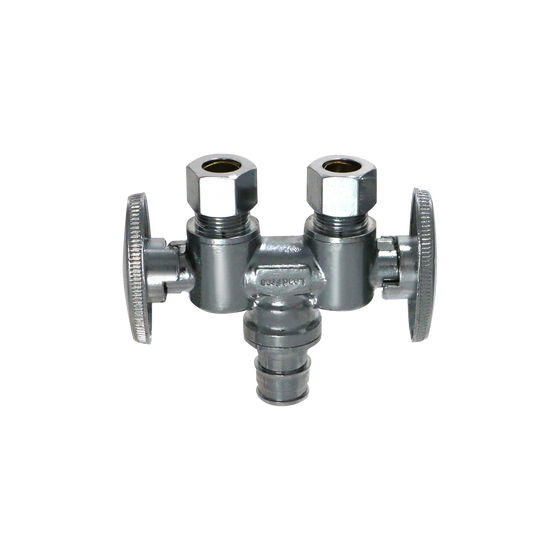  Pex A Expansion Dual OD Compression Straight Valve Measuring Pex Expansion 1/2" x 3/8" OD Compression Dual Valve Specifically Pex A Expansion Valves