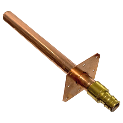  Pex Expansion Copper Stub Out Measuring 1/2 inch Pex A Stub Out Elbow with Flange | 3-1/2" x 6" Specifically Pex Expansion Stub Out