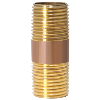 1/2 in x 2 in Red Brass Nipple 1/2 in x 3 in Red Brass Nipple Measuring 1/2 inch x 2 inch Specifically Brass NippleBrass Nipple