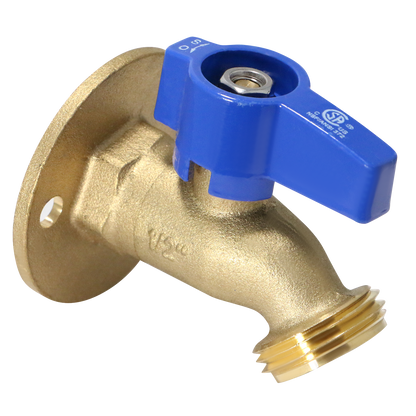  1/2" FPT x 3/4" GHT 1/4 Turn Hose Bibbs with Flange 1" CTS x 1" CTS x 1" PVC Push Fit Tee Push To Connect Tee Measuring 1/2" FPT x 3/4" GHT Specifically Hose BibbPush Fit PVC to CTS Tee