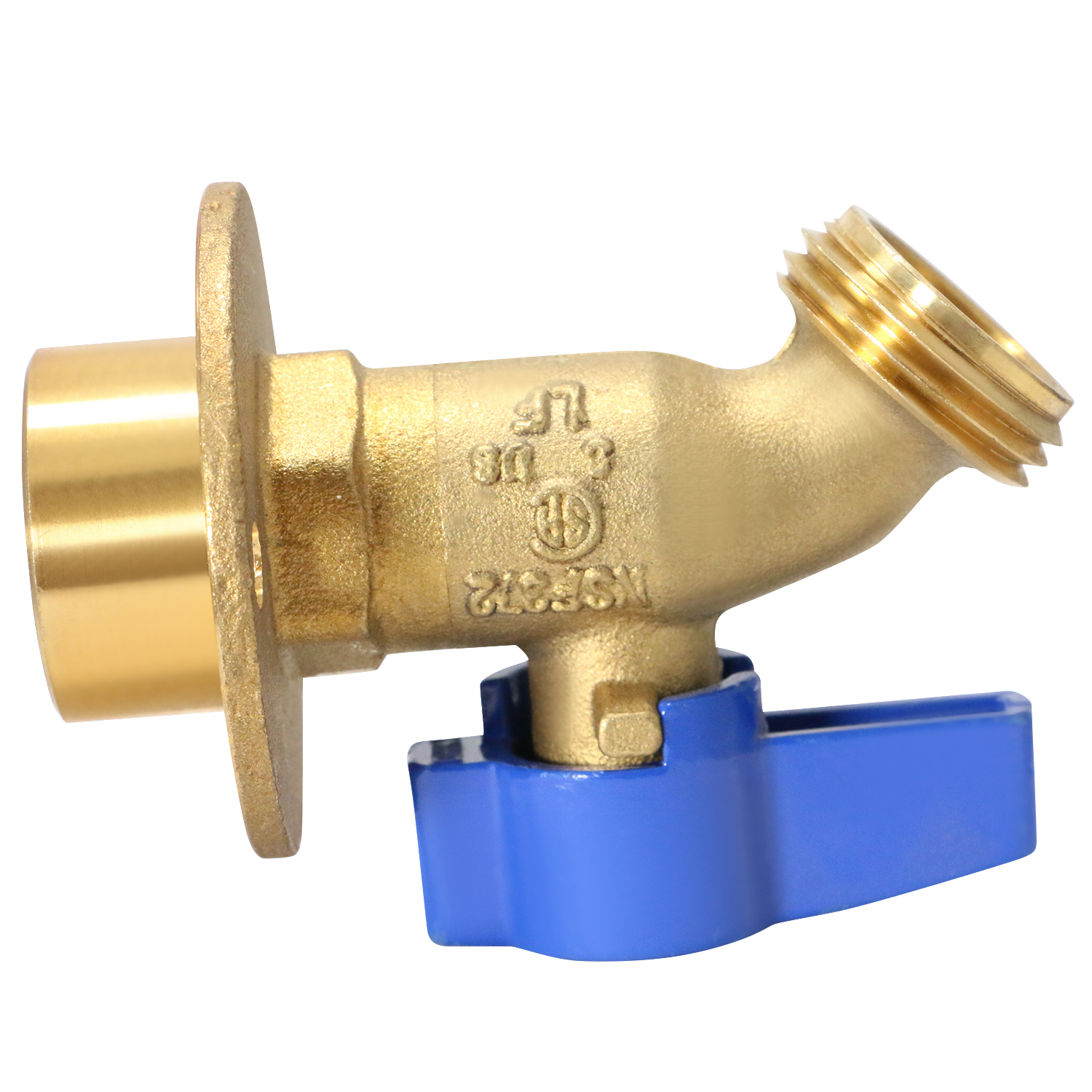 3/4 in FPT x 3/4 in GHT 1/4 Turn Hose Bibbs with Flange Measuring 3/4 inch x 3/4 inch Specifically Hose Bibb