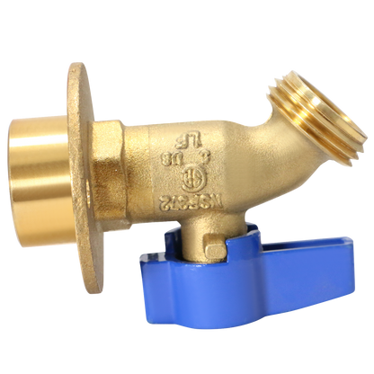 3/4 in FPT x 3/4 in GHT 1/4 Turn Hose Bibbs with Flange Measuring 3/4 inch x 3/4 inch Specifically Hose Bibb