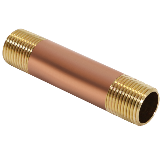 1/2 in x 3-1/2 in Red Brass Nipple 1/2 in x 4 in Red Brass Nipple Measuring 1/2 inch x 3-1/2 inch Specifically Brass NippleBrass Nipple