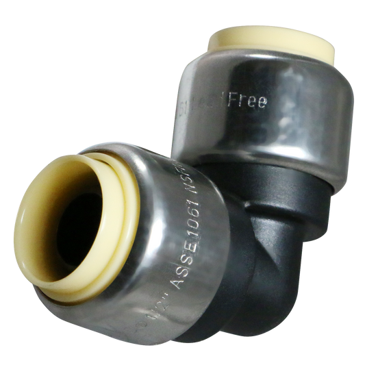  1/2" Push Fit Elbow Push To Connect Elbow PPSU Plastic 3/4" Push Fit Elbow Push To Connect Elbow PPSU Plastic Measuring 1/2" Specifically Push Fit Plastic ElbowPush Fit Plastic Elbow