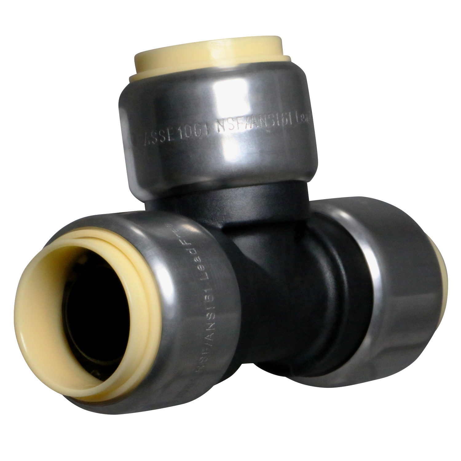  3/4" Push Fit Tee Push To Connect Tee PPSU Plastic 3/4" Push Fit Female Adapter Push To Connect Adapter PPSU Plastic Measuring 3/4" Specifically Push Fit Plastic TeePush Fit Plastic Adapter