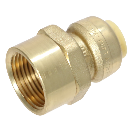 Push Fit Reducing Female Adapter Push to Connect Female Adapter Measuring 1/2 inch Push Fit x 3/4 inch Female Adapter Specifically Push Fit Female Adapter