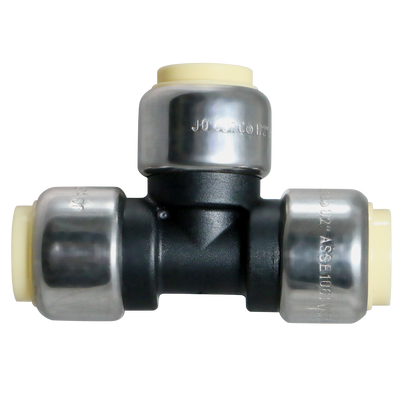  1/2" Push Fit Tee Push To Connect Tee PPSU Plastic 1/2" Push Fit Female Adapter Push To Connect Adapter PPSU Plastic Measuring 1/2" Specifically Push Fit Plastic TeePush Fit Plastic Adapter