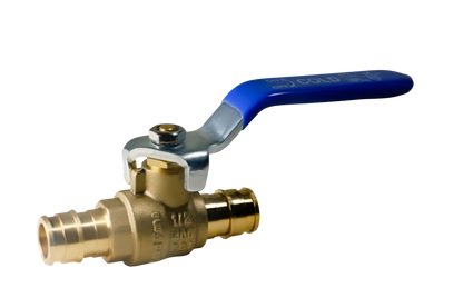  Pex-A Expansion Ball Valve Hot (Red) and Cold (Blue) Measuring Pex A 1/2" x 1/2" Ball Valve Hot (Red) Specifically Pex A Ball Valve Hot (Red Handle)