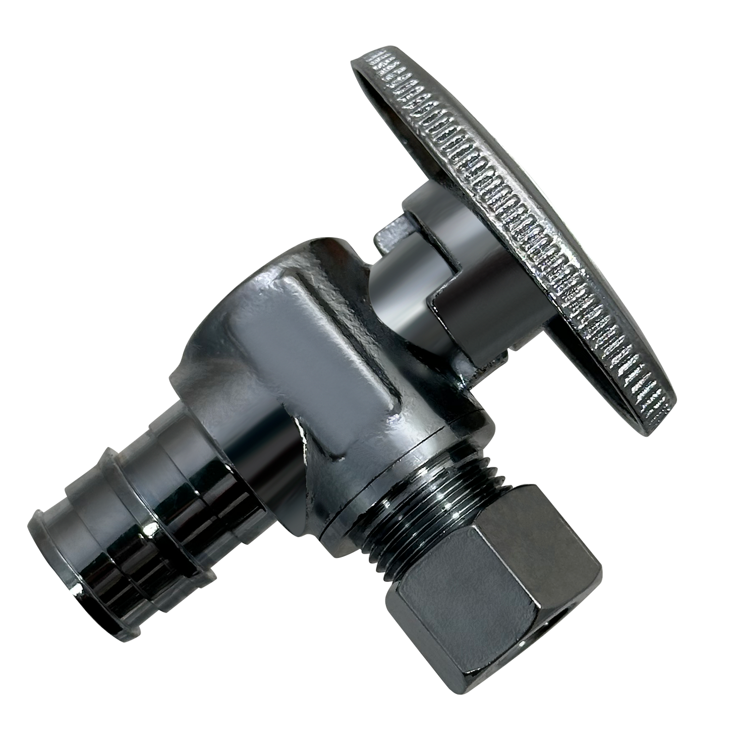  Pex-A Expansion OD Compression Angle Stop Valve 1/4 Turn Measuring Pex A 1/2" x 3/8" OD Compression Angle Stop Valve Specifically Pex A OD Compression Angle Stop Valve