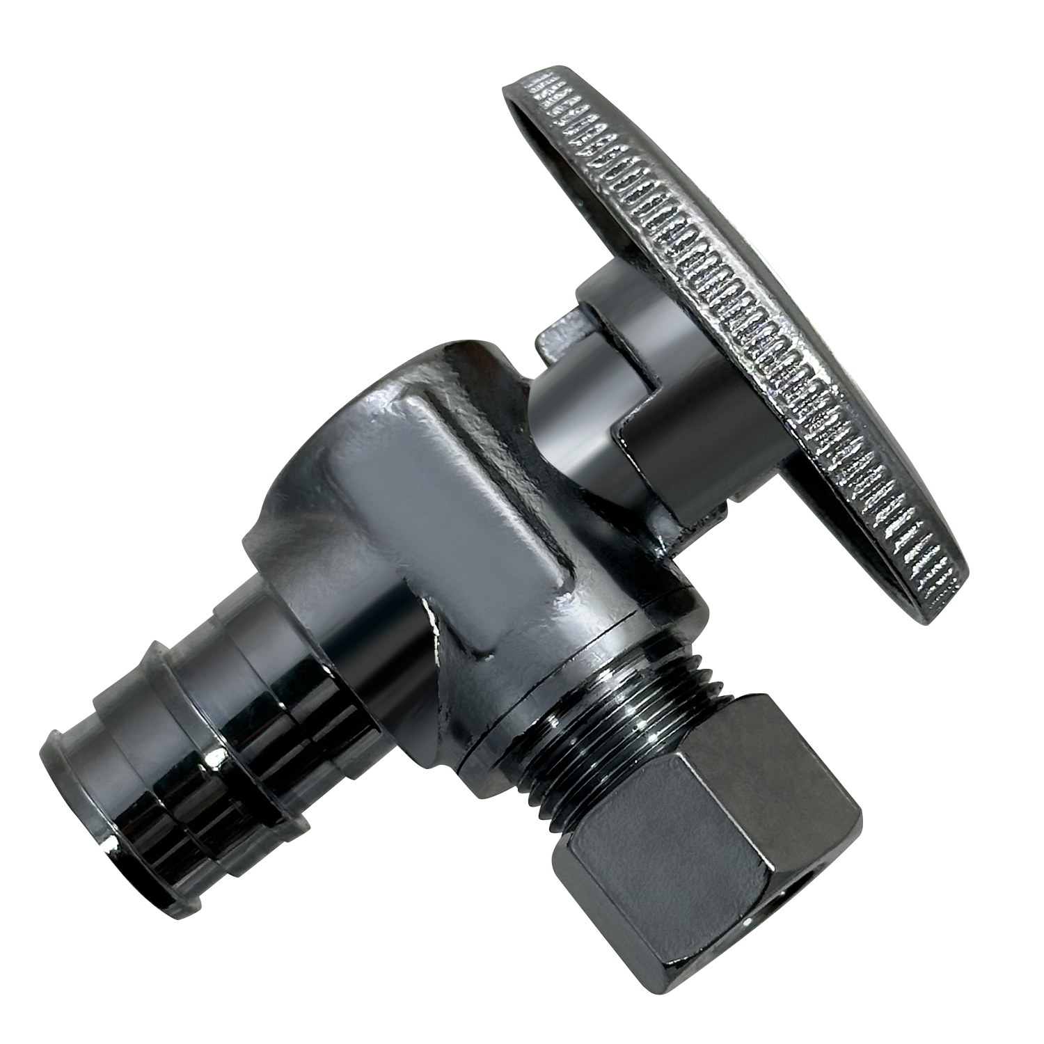  Pex-A Expansion OD Compression Angle Stop Valve 1/4 Turn Measuring Pex A 1/2" x 3/8" OD Compression Angle Stop Valve Specifically Pex A OD Compression Angle Stop Valve