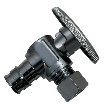  Pex-A Expansion OD Compression Angle Stop Valve 1/4 Turn Measuring Pex A 1/2" x 3/8" OD Compression Angle Stop Valve Specifically Pex A OD Compression Angle Stop Valve
