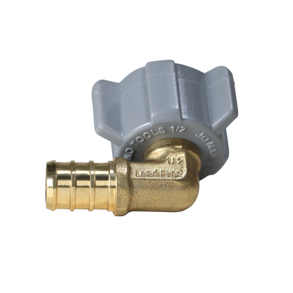 Pex x FNPT Elbow Swivel Adapter Measuring 1/2 Inch Pex x 1/2 Inch FNPT Swivel Elbow Specifically Pex Barb Crimp FNPT