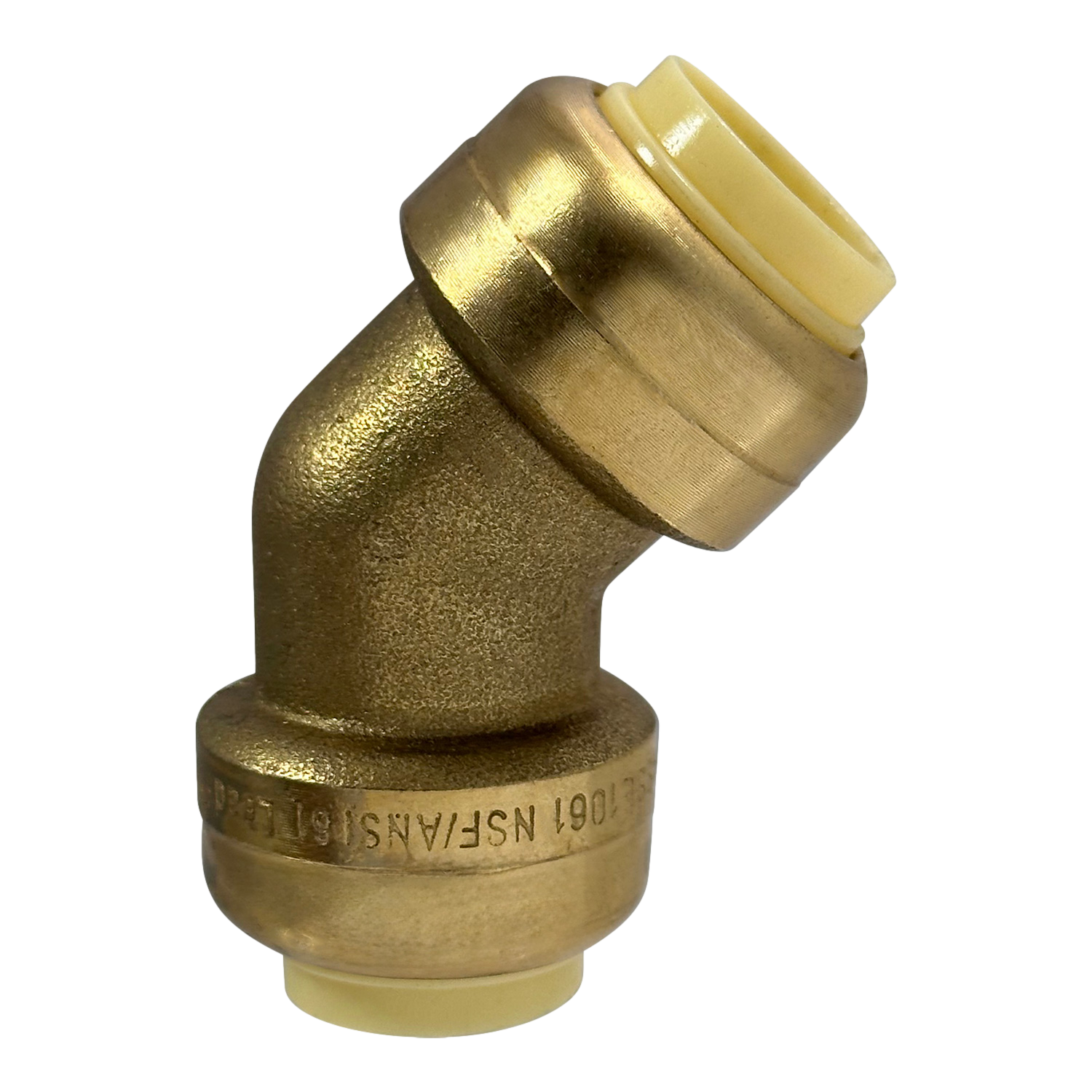 Push Fit 45 Degree Elbow Push to Connect 45 Degree Elbow Measuring 1/2 inch Push Fit 45 Degree Elbow Specifically Push Fit Elbow