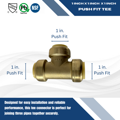 Measuring 3/8 inch Push Fit Tee Specifically Push Fit Tee