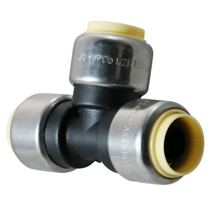  1/2" Push Fit Tee Push To Connect Tee PPSU Plastic 1/2" Push Fit Female Adapter Push To Connect Adapter PPSU Plastic Measuring 1/2" Specifically Push Fit Plastic TeePush Fit Plastic Adapter
