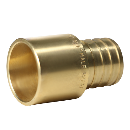  Measuring Pex B 3/4" x 3/4" Male Sweat Adapter Specifically Pex Barb Crimp Male Sweat Adapter