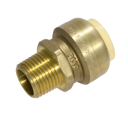 Push Fit Reducing Male Adapter Push to Connect Reducing Male Adapter Measuring Push Fit 1/2 inch x 3/4 inch Male Adapter Specifically Push Fit Male Adapter