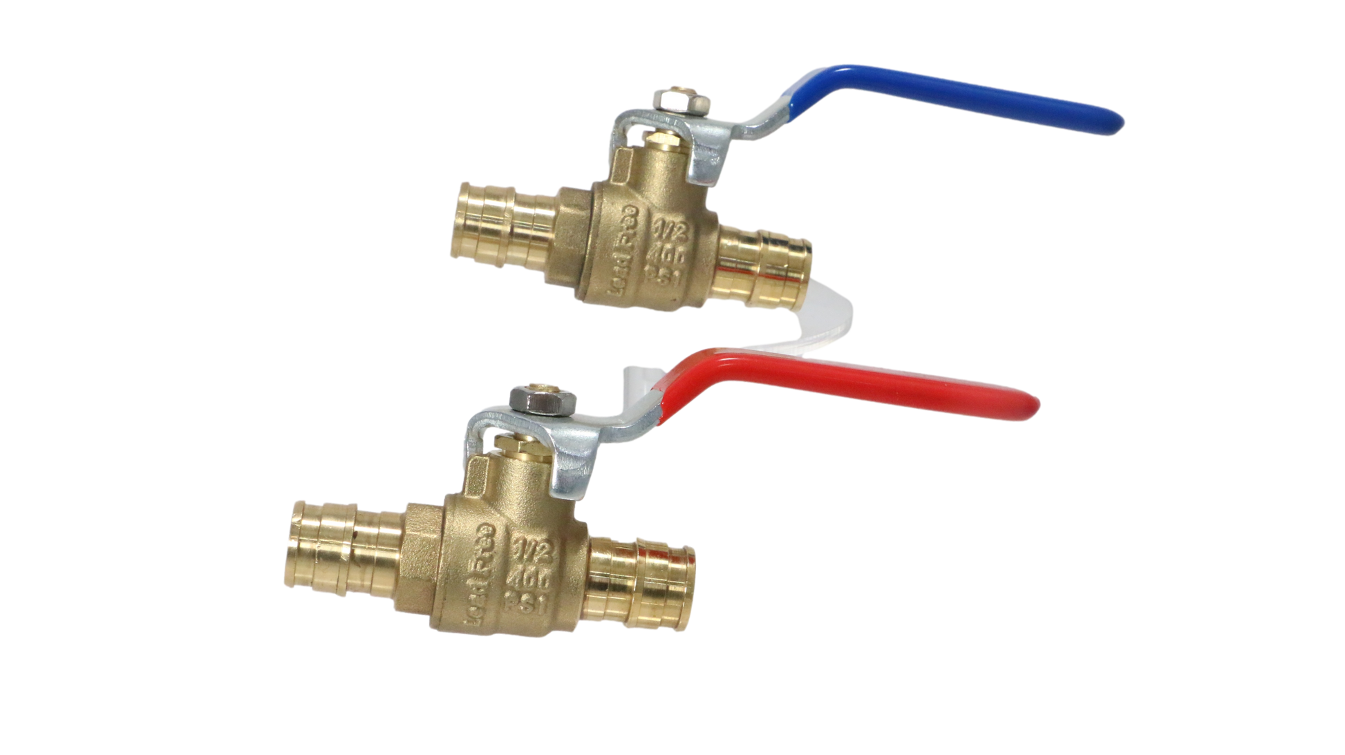 Pex-A Expansion Ball Valve Hot & Cold (Red & Blue) Measuring Pex A 1/2" x 1/2" Ball Hot & Cold (Red & Blue) Specifically Pex A Ball Valve Hot & Cold (Red & Blue)