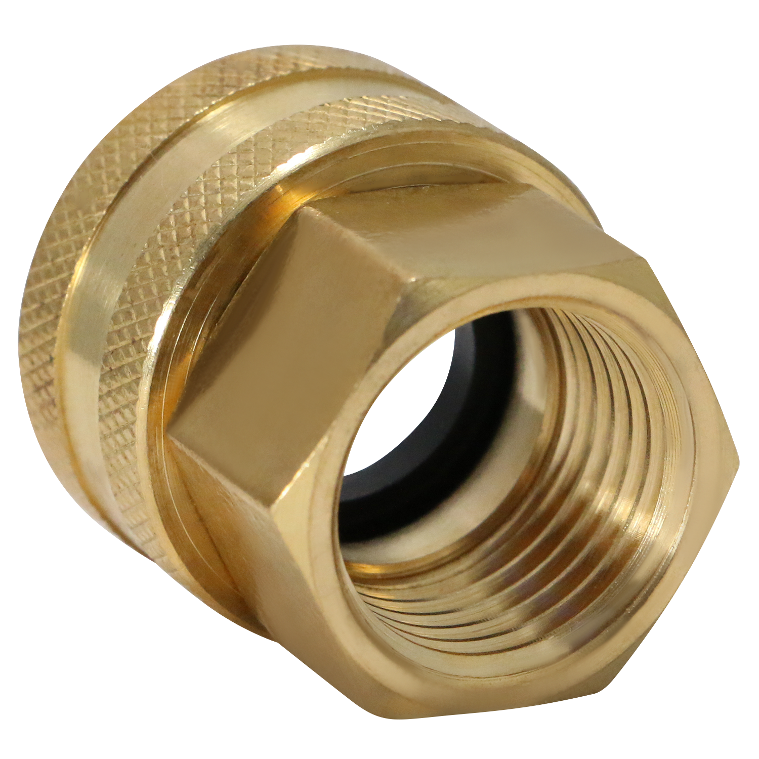  3/4" FHT x 1/2" FIP Swivel Hose Connector Measuring 3/4 inch x 1/2 inch Specifically Swivel Hose ConnectorCopper Pipe Escutcheon