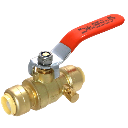  Push Fit Ball Valve with Drain Measuring 1/2" Push Fit Ball Valve Specifically Push Fit Ball Valve