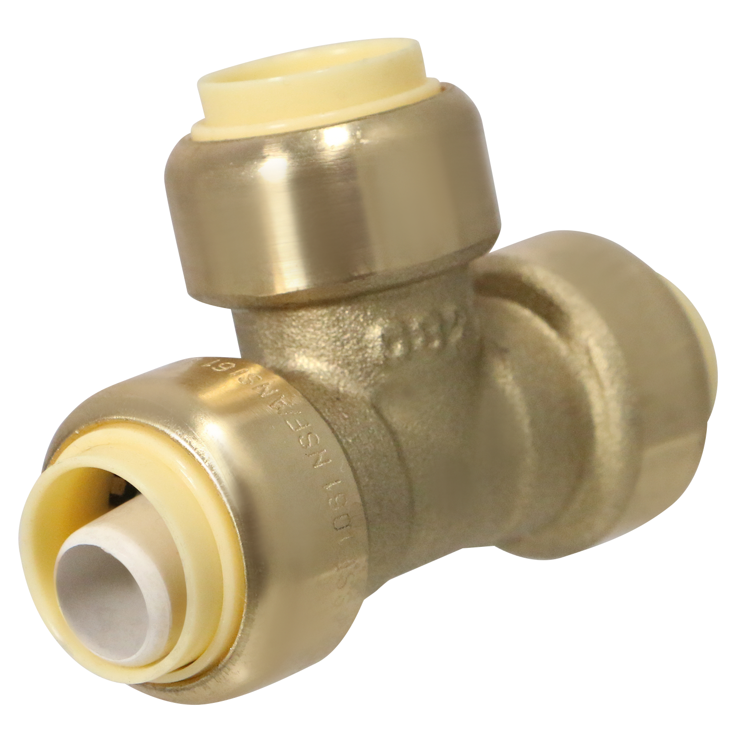  1/2" x 1/2" x 1/2" Push Fit Tee Push to Connect Tee Push Fit 1/2 inch Elbow with Drop Ear Push to Connect Elbow with Drop Ear Measuring 1/2 inch x 1/2 inch x 1/2 inch Specifically Push Fit TeePush Fit Elbow