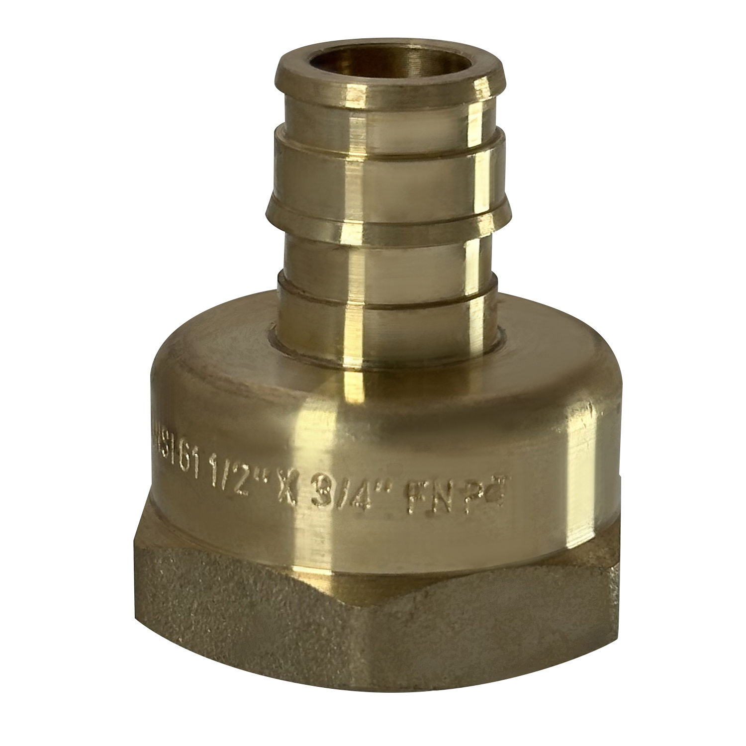 Pex-A Expansion Reducing FNPT Measuring Pex A 1/2" x 3/4" Female NPT Specifically Pex A Female NPT