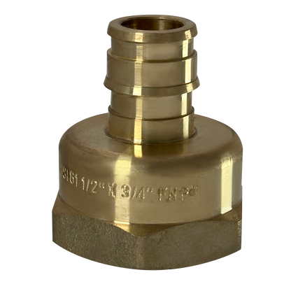  Pex-A Expansion Reducing FNPT Measuring Pex A 1/2" x 3/4" Female NPT Specifically Pex A Female NPT