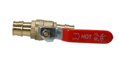 Pex A 3/4 inch x 3/4 Inch Ball Hot (Red) 1/2 in MPT / Sweat x 3/4 in GHT 1/4 Turn Hose Bibbs with Flange Measuring 3/4 inch x 3/4 inch Specifically PEX A Ball ValveHose Bibb