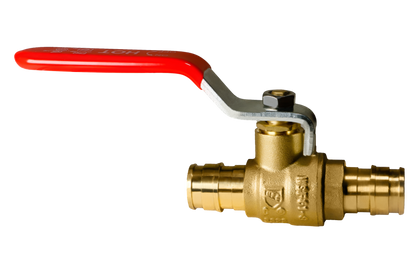  Pex-A Expansion Ball Valve Hot (Red) and Cold (Blue) Measuring Pex A 1/2" x 1/2" Ball Valve Hot (Red) Specifically Pex A Ball Valve Hot (Red Handle)