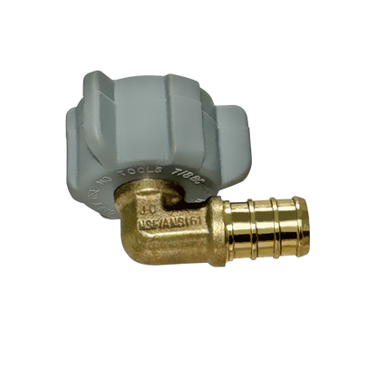 Pex x FNPT Elbow Swivel Adapter Measuring 1/2 Inch Pex x 1/2 Inch FNPT Swivel Elbow Specifically Pex Barb Crimp FNPT