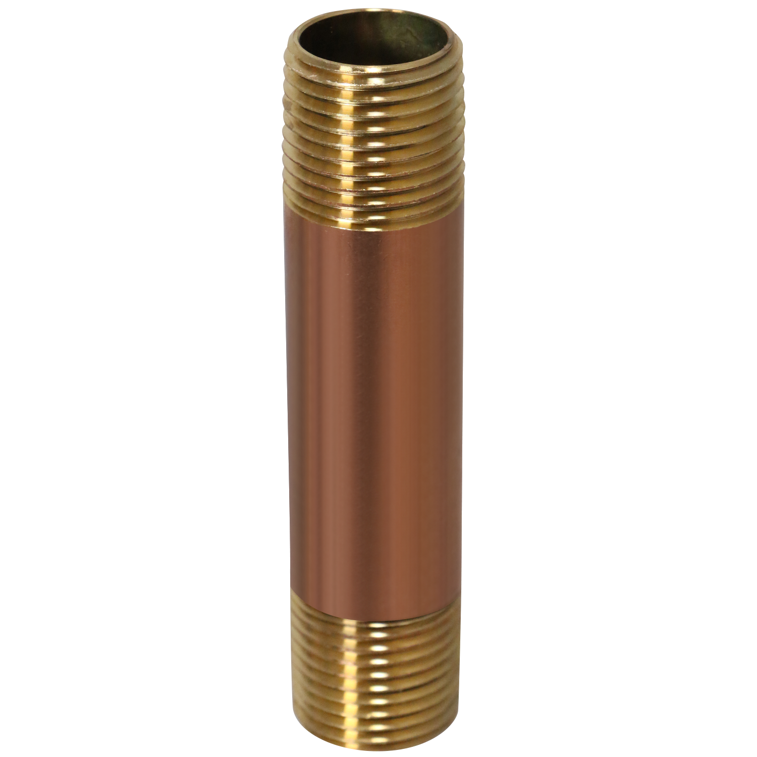 1/2 in x 4 in Red Brass Nipple 1/2 in x 4-1/2 in Red Brass Nipple Measuring 1/2 inch x 4 inch Specifically Brass NippleBrass Nipple