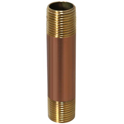 1/2 in x 4 in Red Brass Nipple 1/2 in x 4-1/2 in Red Brass Nipple Measuring 1/2 inch x 4 inch Specifically Brass NippleBrass Nipple
