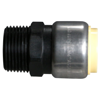  3/4" Push Fit Male Adapter Push To Connect Adapter PPSU Plastic 3/4" Push Fit Cap Push To Connect Cap PPSU Plastic Measuring 3/4" Specifically Push Fit Plastic AdapterPush Fit Plastic Cap