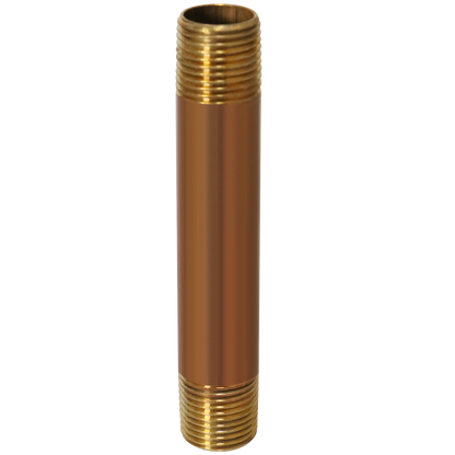1/2 in x 5 in Red Brass Nipple 1/2 in x 6 in Red Brass Nipple Measuring 1/2 inch x 5 inch Specifically Brass NippleBrass Nipple