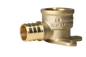 Pex Barb Crimp x Female NPT Elbow Drop Ear Measuring 3/8 inch Pex B x 3/8 inch FNPT Elbow Drop Ear Specifically Pex Barb Crimp FNPT Elbow Drop Ear