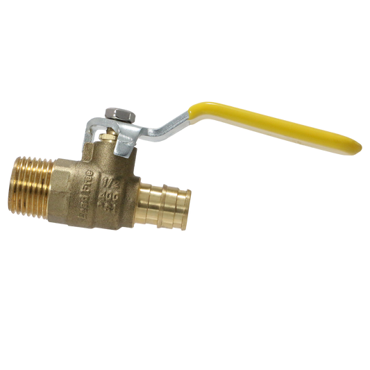  Pex-A Expansion MNPT Ball Valve Measuring Pex A 1/2" x 1/2" Male NPT Ball Valve Specifically Pex A Male NPT Ball Valve
