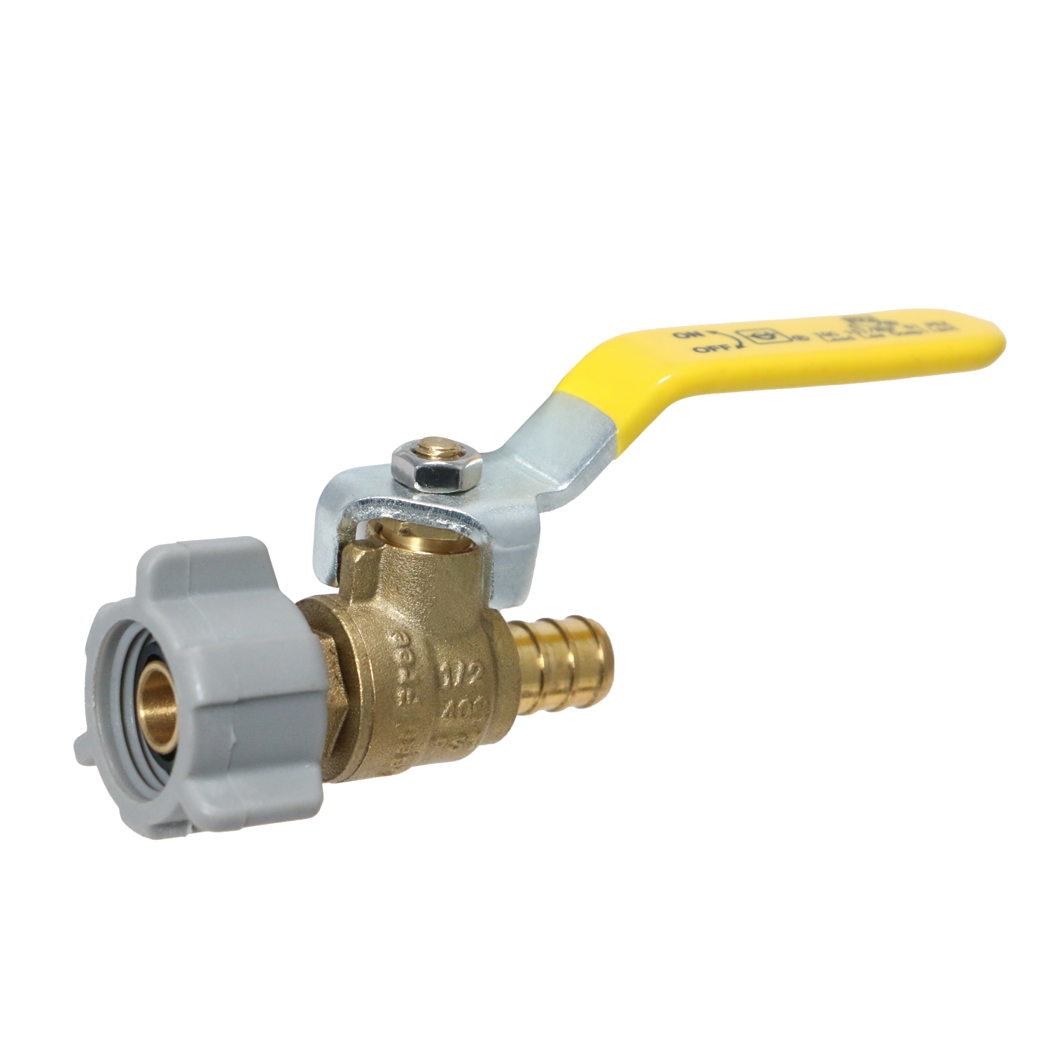 Pex Barb Crimp Swivel Ball Valve Measuring Pex 1/2" x 1/2" Swivel Ball Valve Specifically Pex Ball Valve