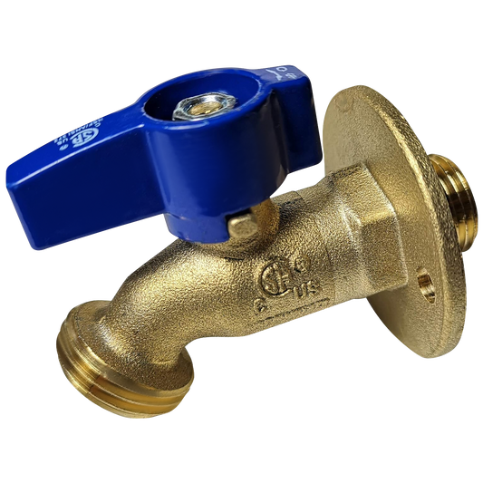 1/2 in MPT / Sweat x 3/4 in GHT 1/4 Turn Hose Bibbs with Flange Measuring 1/2 inch x 3/4 inch Specifically Hose BibbHose Bibb