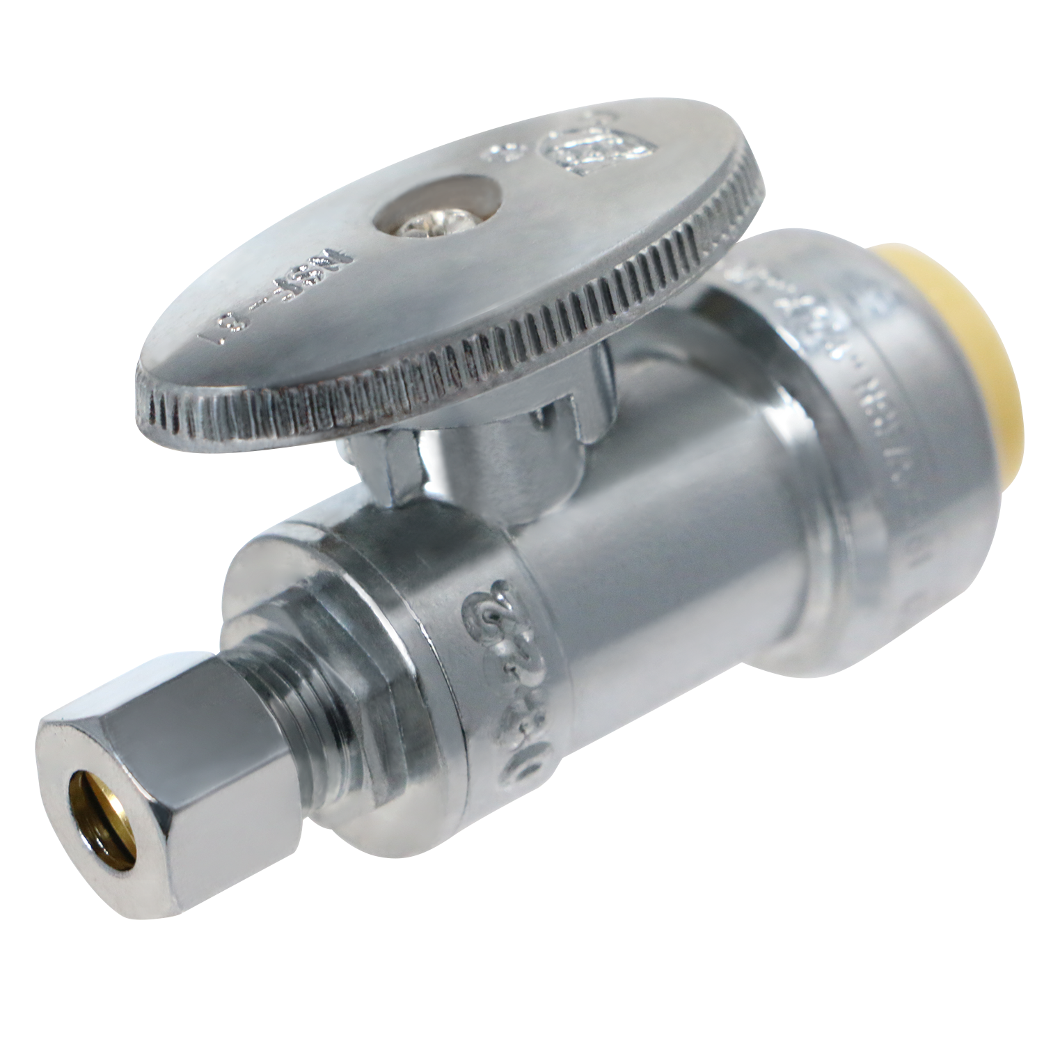 Push Fit x OD Compression Straight/Angle Stop Valve Measuring 1/2 Push x 1/4 inch Compression Angle Specifically Push Fit OD Compression Valve