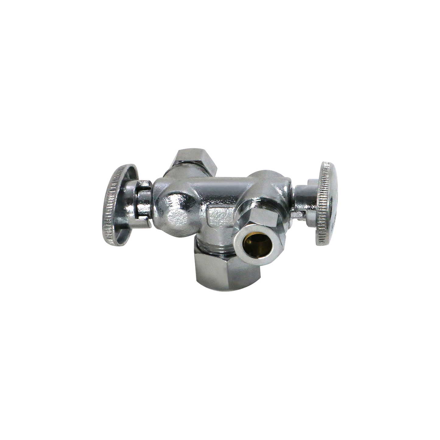 OD Compression 3/8 Inch x 3/8 Inch OD Compression x 5/8 Inch OD Compression Dual Angle Valve Measuring 1 Specifically Push Fit Compression Dual Angle Valve